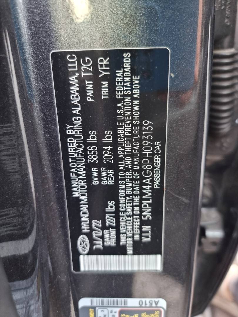 2023 HYUNDAI ELANTRA — 77590 Miles — Lot PH093139 — Ind. 12 - Marhaba Auctions Used Cars - Image 8