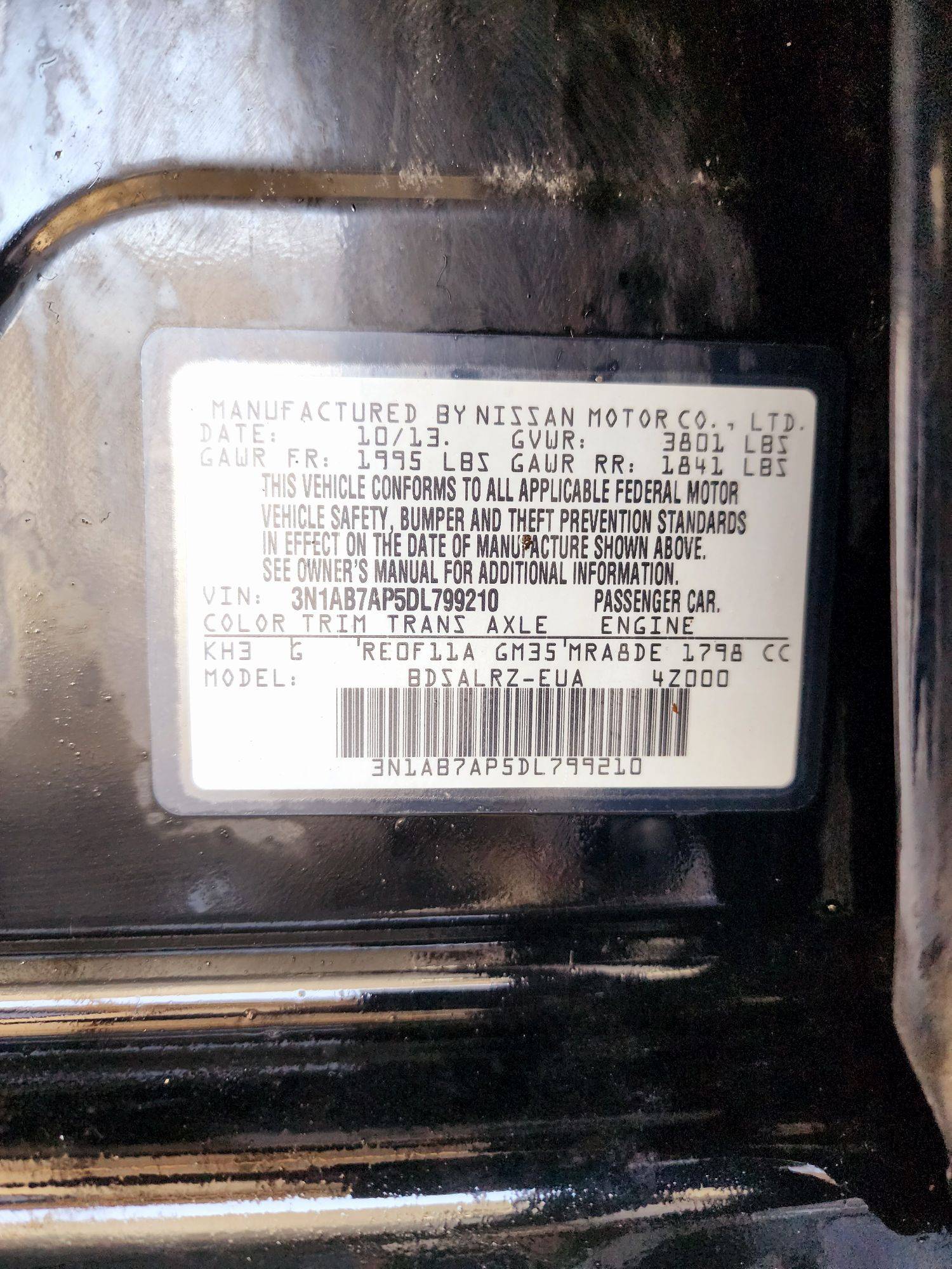 2013 NISSAN SENTRA — 141240 Miles — Lot 60938004 — Souq - Marhaba Auctions Used Cars - Image 9
