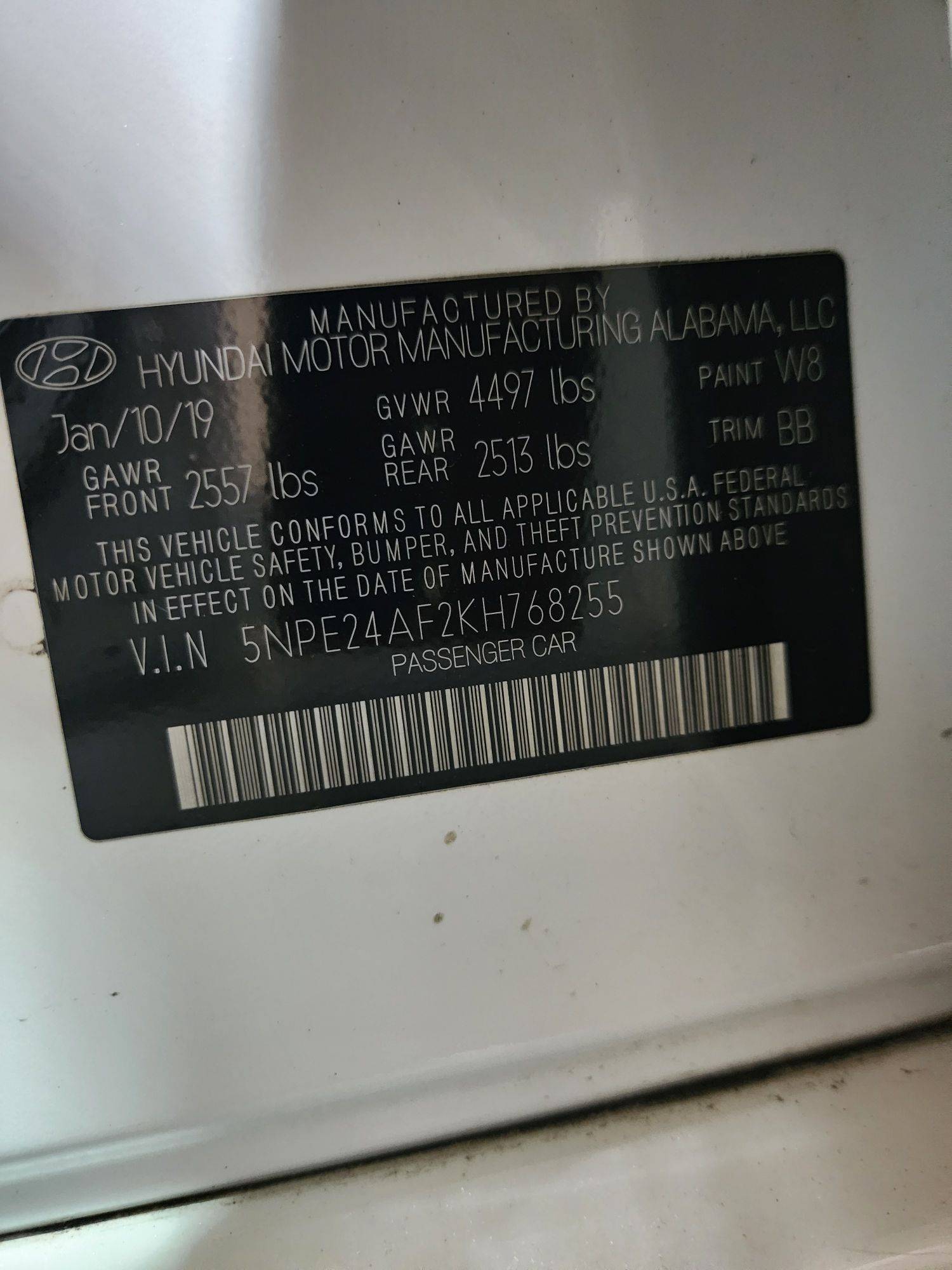 HYUNDAI SONATA 2019 - Marhaba Auction Used Cars - Image 10