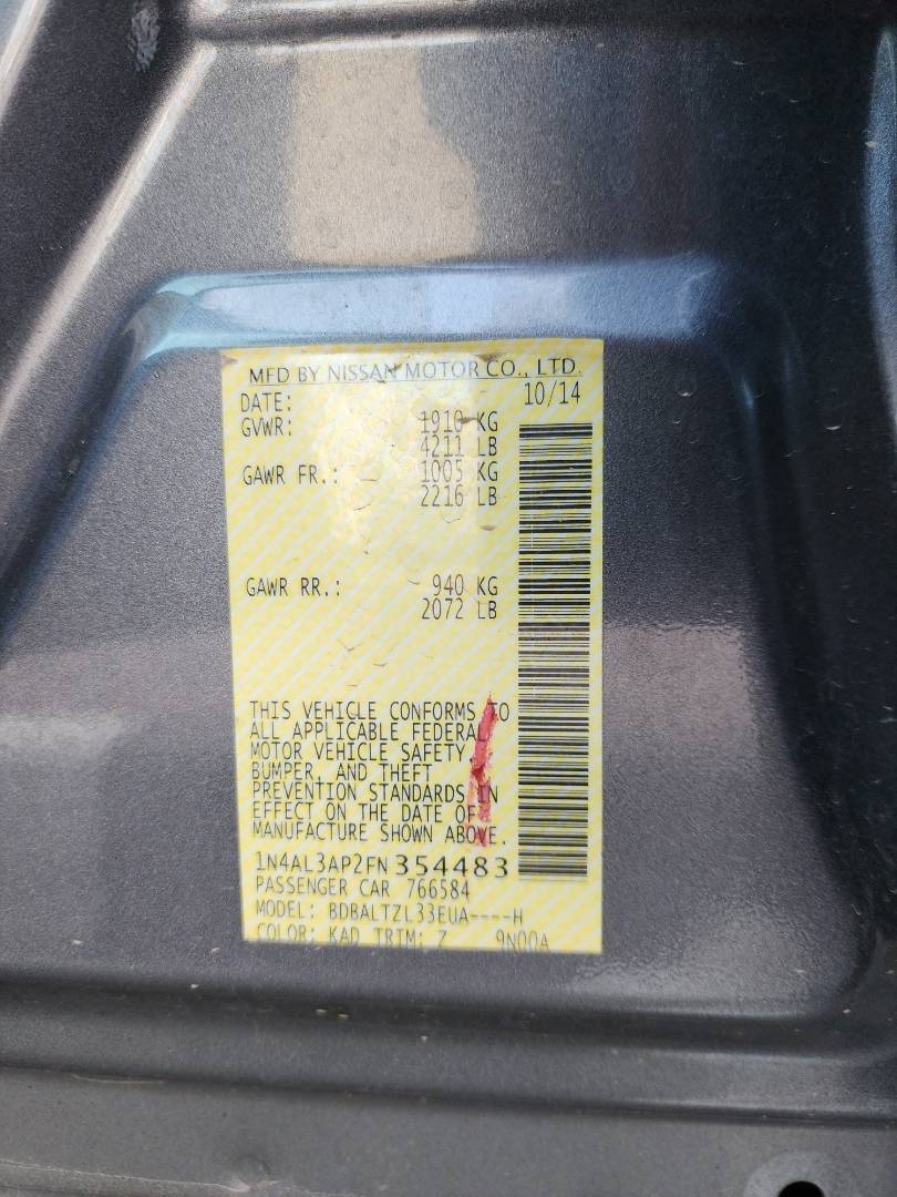 2015 NISSAN ALTIMA — 134460 Miles — Lot 82336493 — Souq - Marhaba Auctions Used Cars - Image 5
