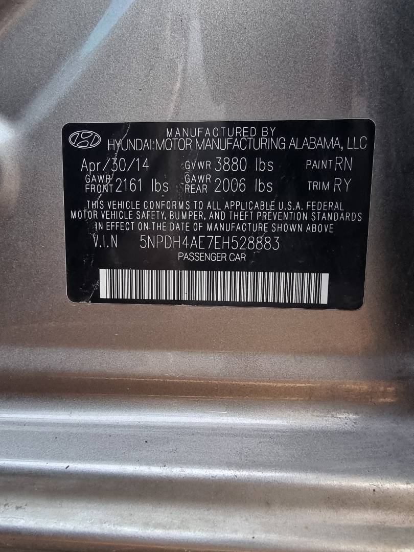 2014 HYUNDAI ELANTRA — 159523 Miles — Lot EH528883 — Ind. 12 - Marhaba Auctions Used Cars - Image 10