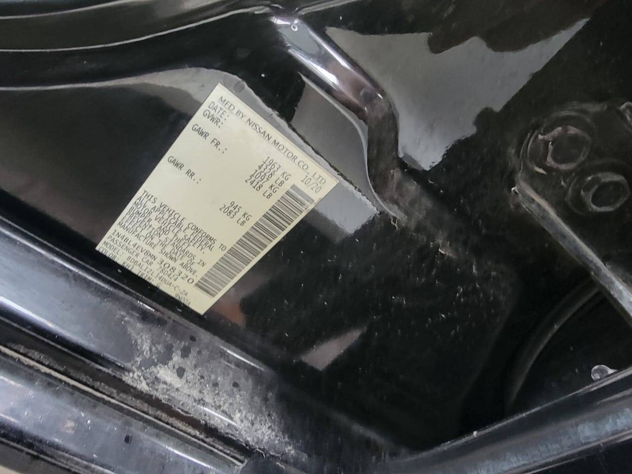 2021 NISSAN ALTIMA — 164309 Miles — Lot N308320 — Main - Marhaba Auctions Used Cars - Image 10