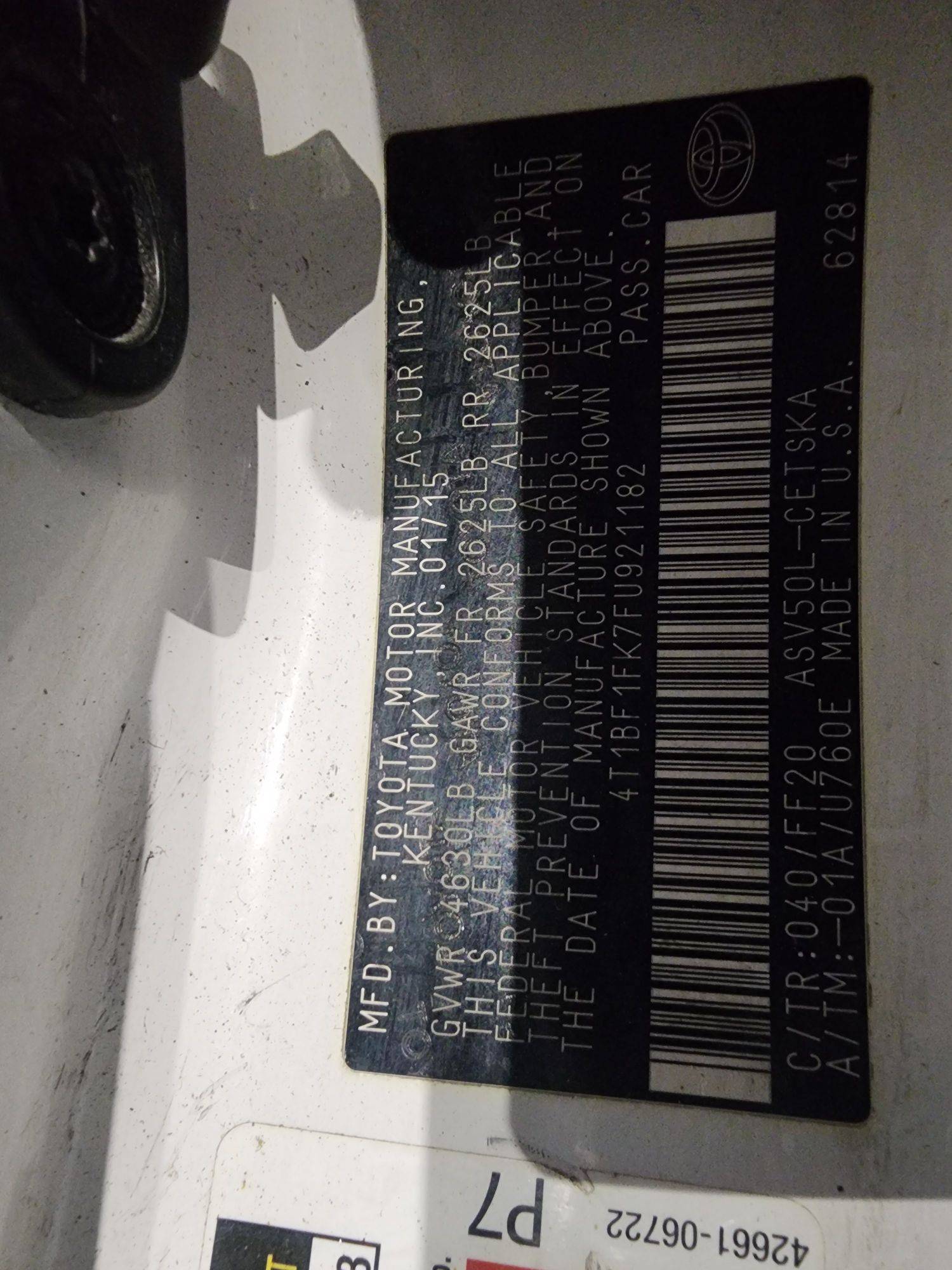 TOYOTA CAMRY 2015 - Marhaba Auction Used Cars - Image 5