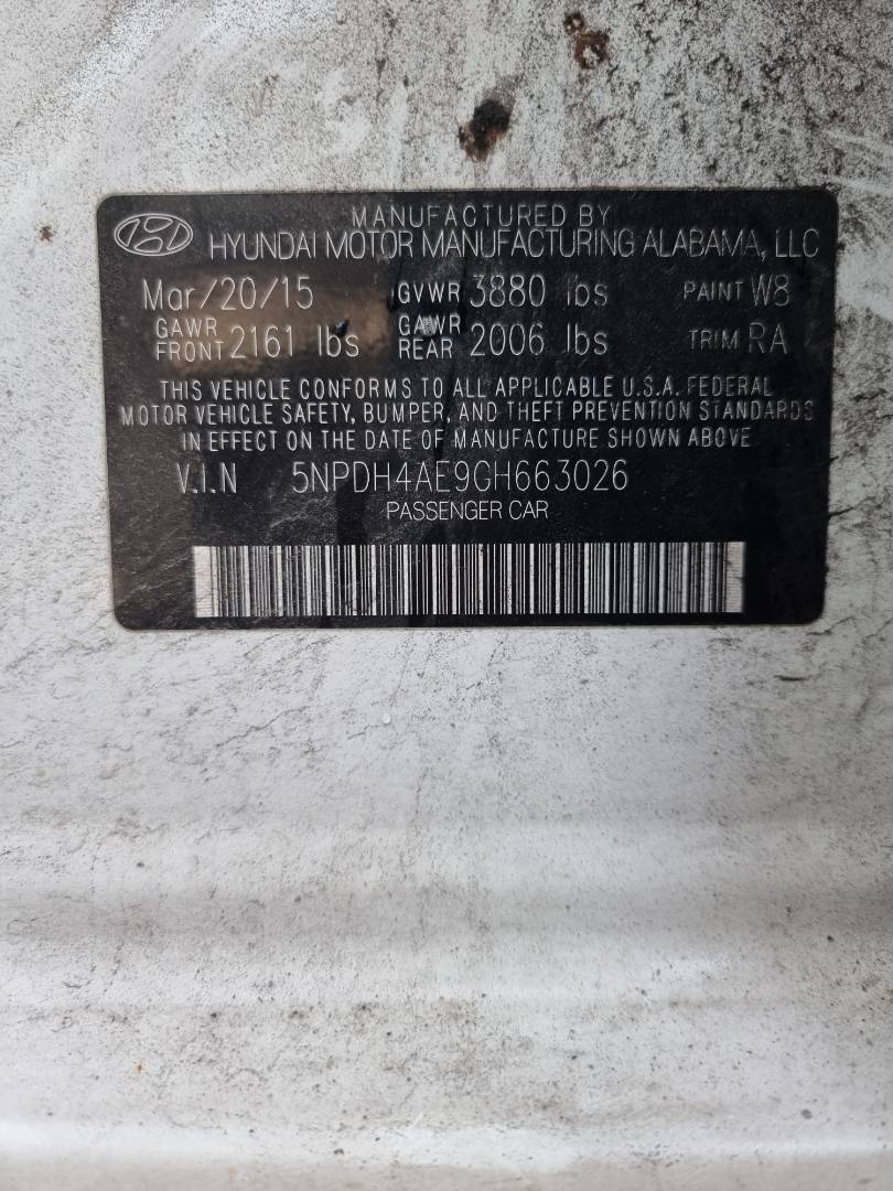 HYUNDAI ELANTRA 2016 - Marhaba Auction Used Cars - Image 7