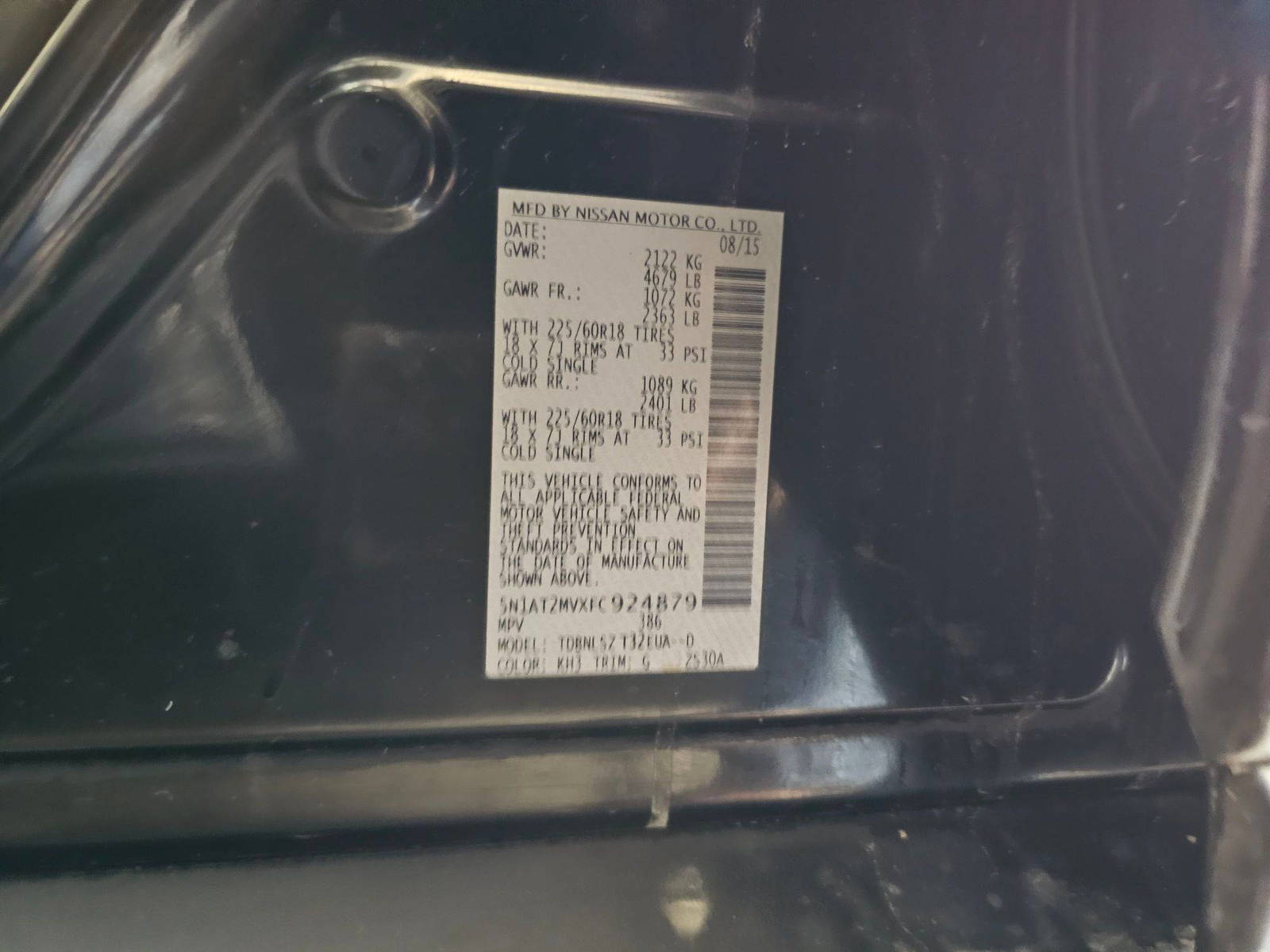2015 NISSAN ROGUE — 201983 Miles — Lot XFC924879 — Main - Marhaba Auctions Used Cars - Image 9