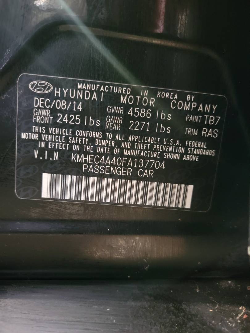 2015 HYUNDAI SONATA — 131840 Miles — Lot A137704 — Main - Marhaba Auctions Used Cars - Image 10