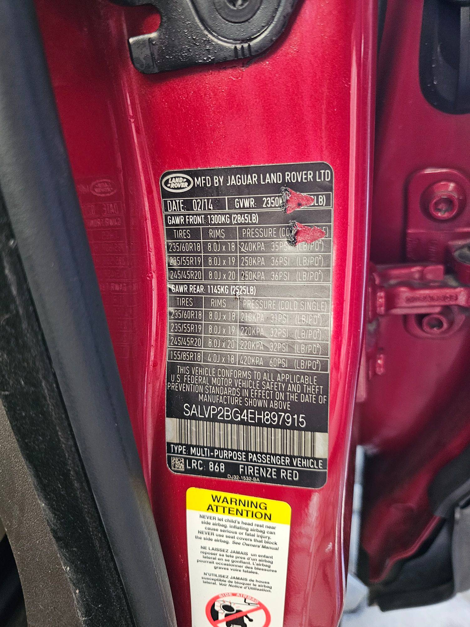 LAND ROVER RANGE ROVER EVOQUE 2014 - Marhaba Auction Used Cars - Image 11