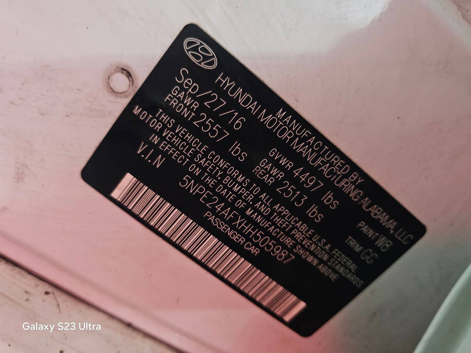 HYUNDAI SONATA 2017 - Marhaba Auction Used Cars - Image 9