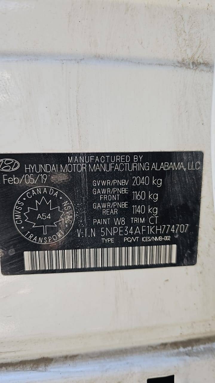 2019 HYUNDAI SONATA — 155606 KM — Lot KH774707 — Souq - Marhaba Auctions Used Cars - Image 5