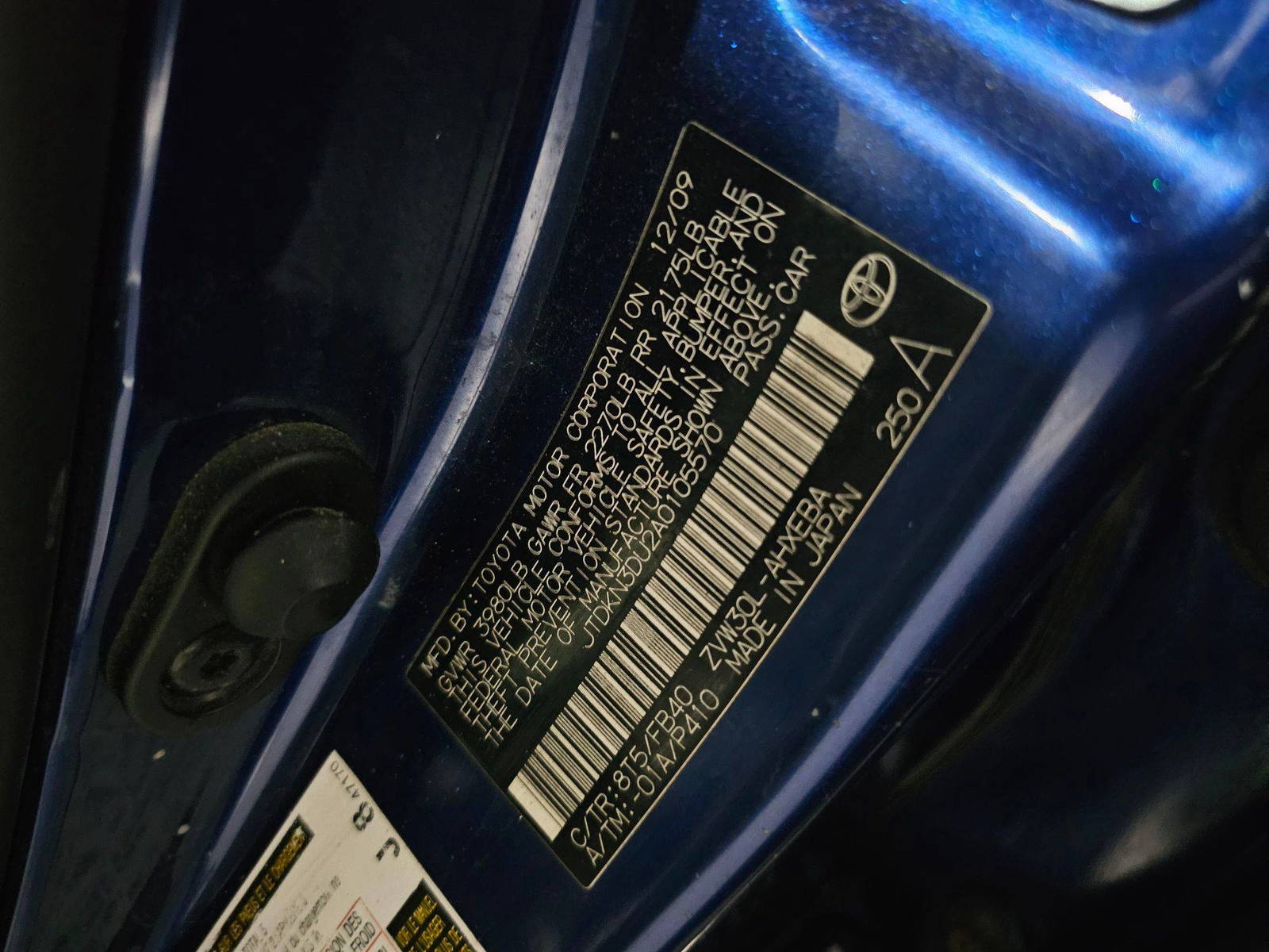 2010 TOYOTA PRIUS — Lot 2A0105570 — Main - Marhaba Auctions Used Cars - Image 9