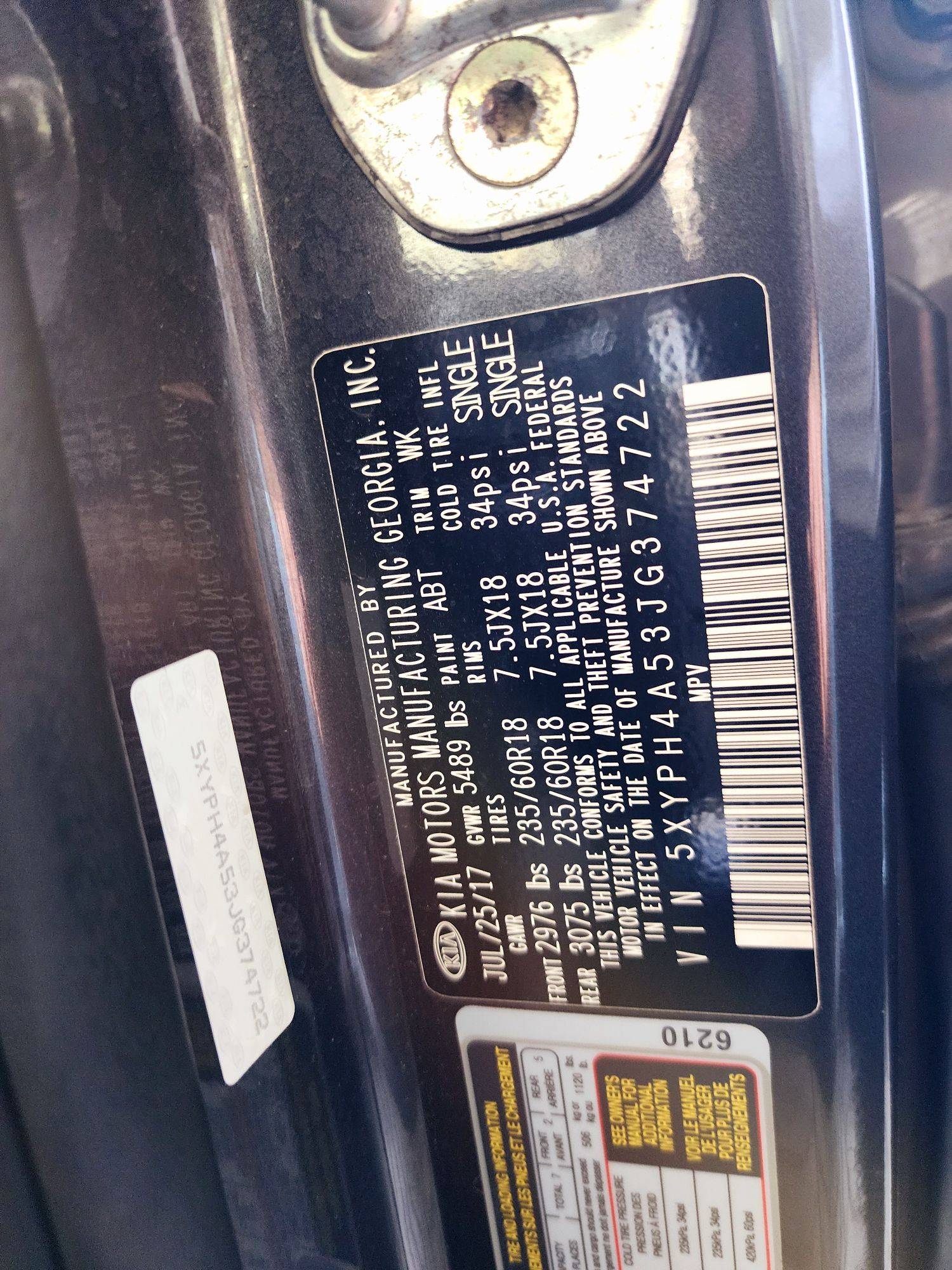 KIA SORENTO 2018 - Marhaba Auction Used Cars - Image 9