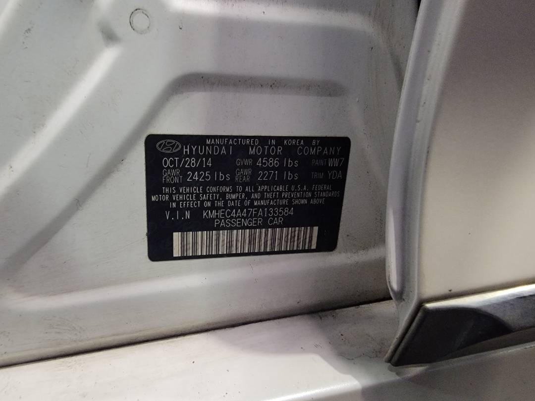 2015 HYUNDAI SONATA — 137210 Miles — Lot A47FA133584 — Main - Marhaba Auctions Used Cars - Image 8