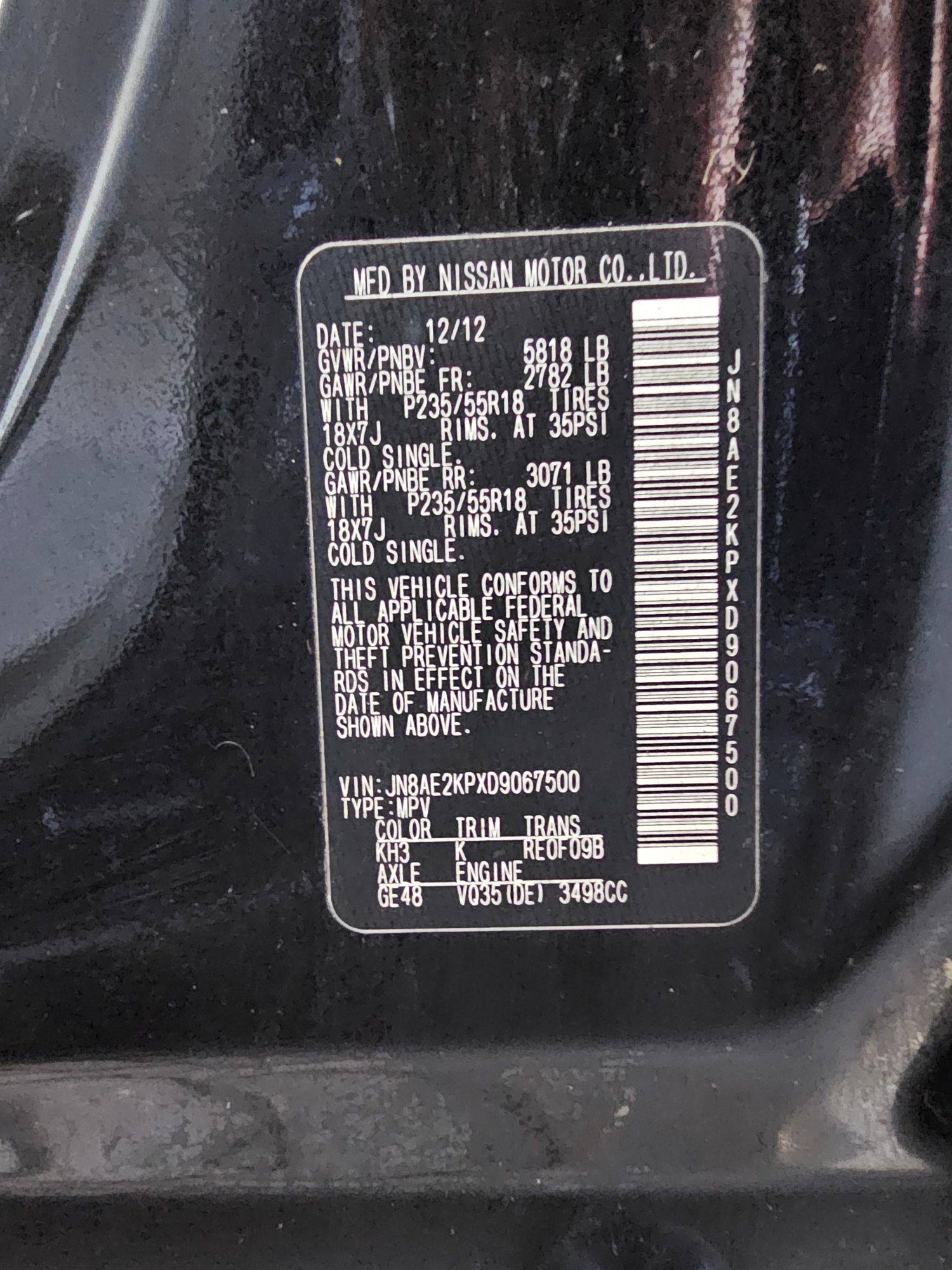 2013 NISSAN QUEST — 171030 Miles — Lot D9067500 — Main - Marhaba Auctions Used Cars - Image 10