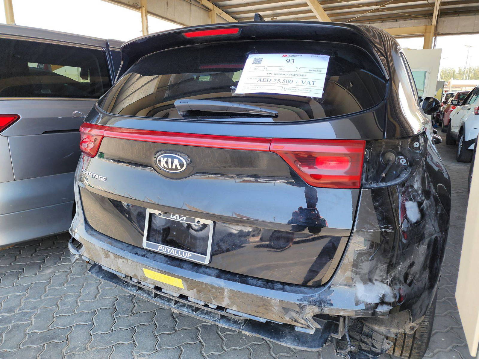 2021 KIA SPORTAGE — 89442 Miles — Lot 39024433 — Main - Marhaba Auctions Used Cars - Image 3
