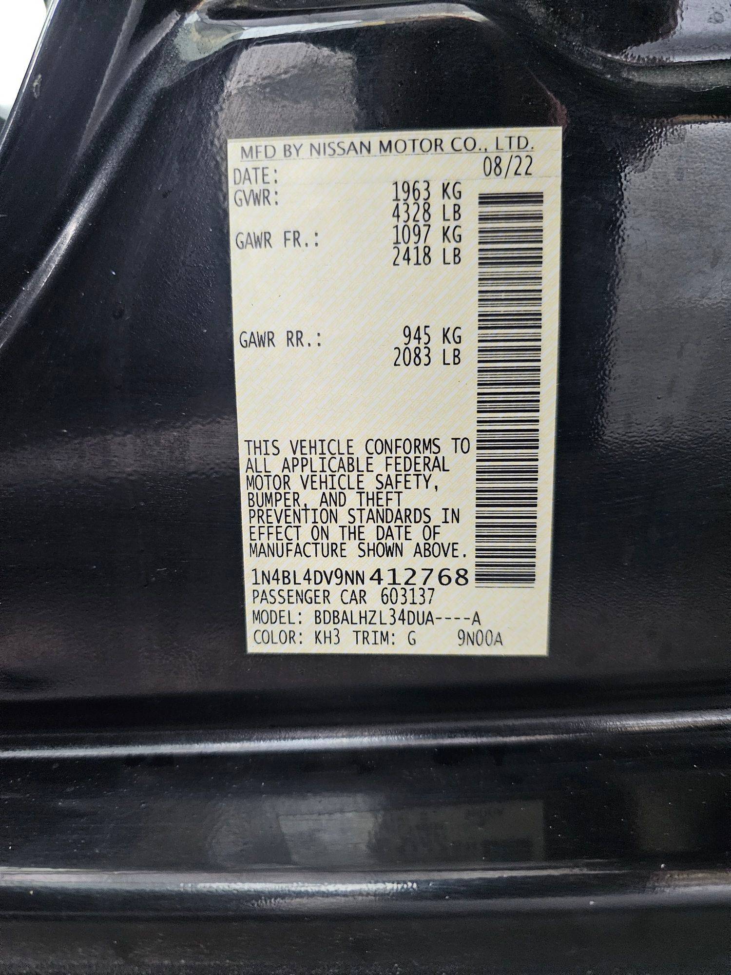 NISSAN ALTIMA 2022 - Marhaba Auction Used Cars - Image 8