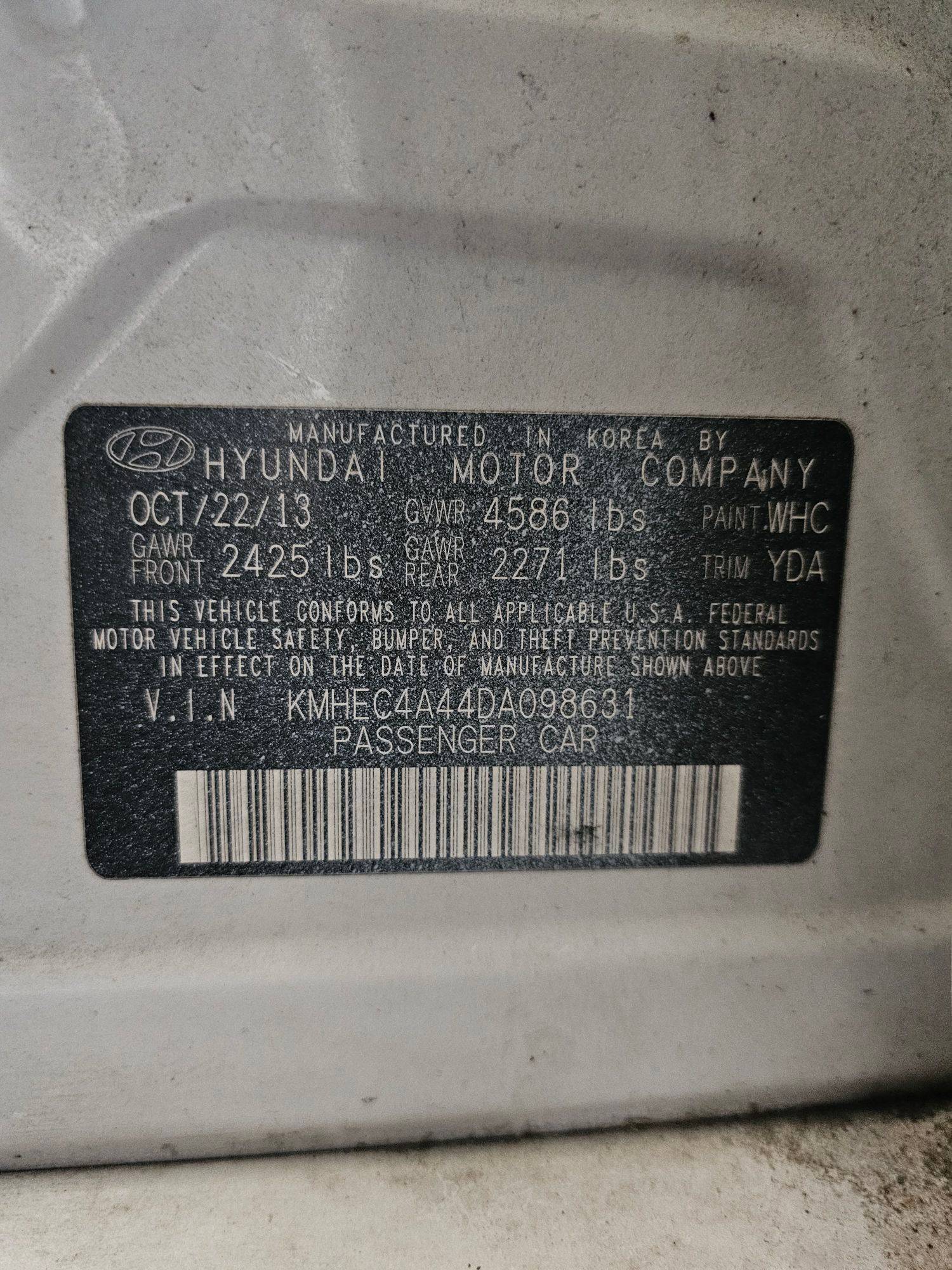 2013 HYUNDAI SONATA — 158861 Miles — Lot A098631 — Souq - Marhaba Auctions Used Cars - Image 9