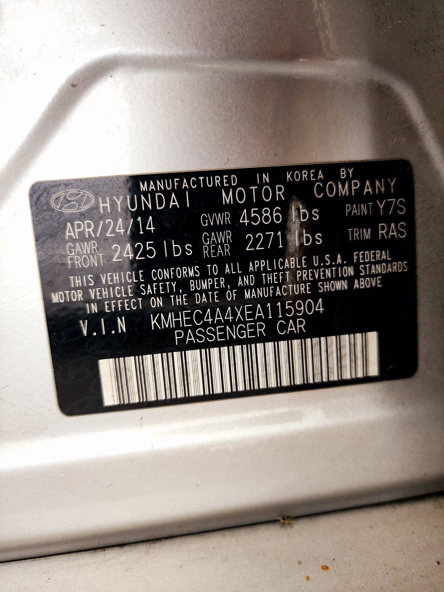 2014 HYUNDAI SONATA — 180888 Miles — Lot A4XEA115904 — Souq - Marhaba Auctions Used Cars - Image 10