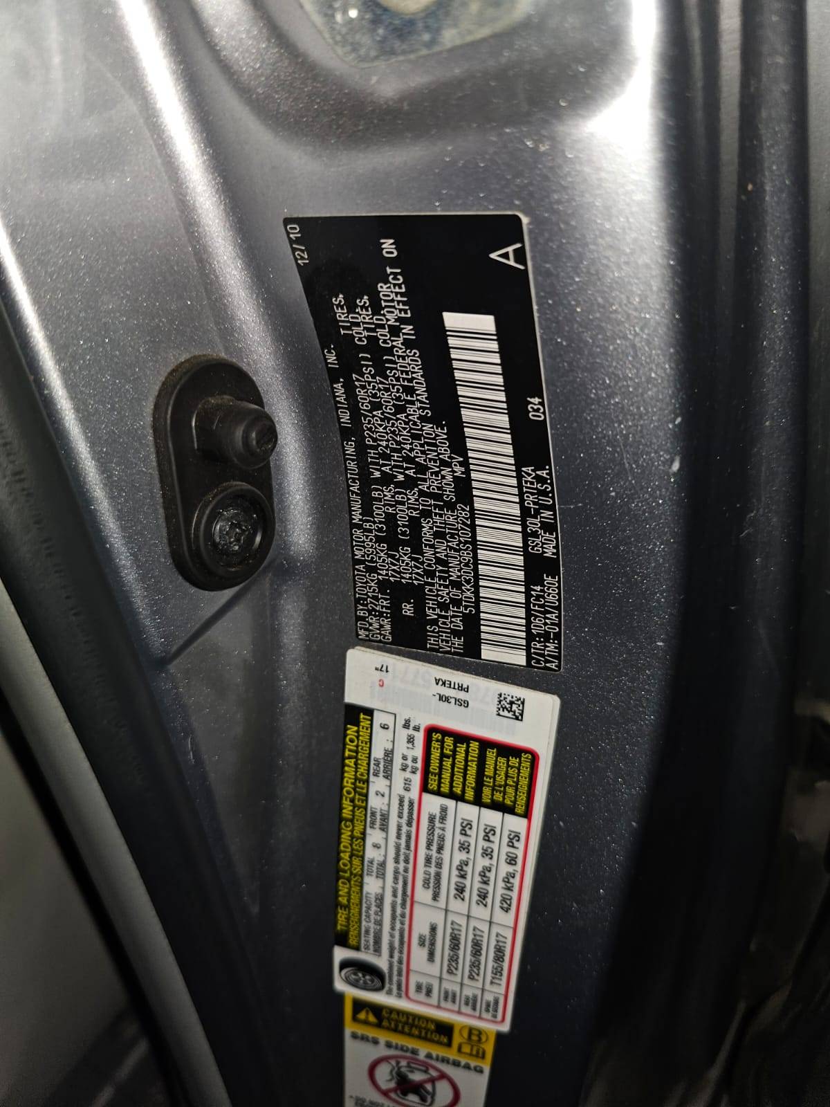 2011 TOYOTA SIENNA — 152784 Miles — Lot 43931031 - Marhaba Auctions Used Cars - Image 11