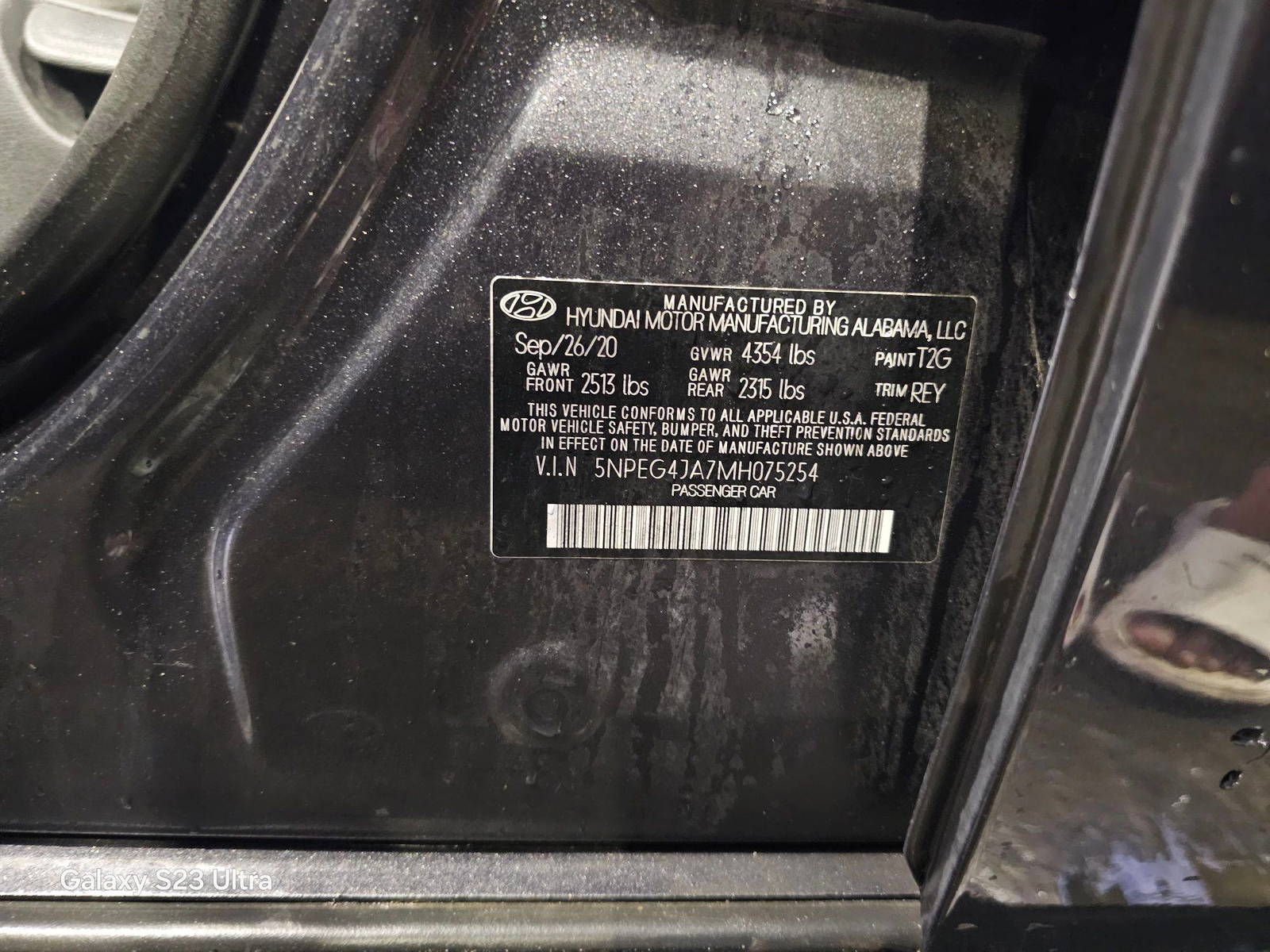 2021 HYUNDAI SONATA — 135467 Miles — Lot 075254 — Main - Marhaba Auctions Used Cars - Image 9