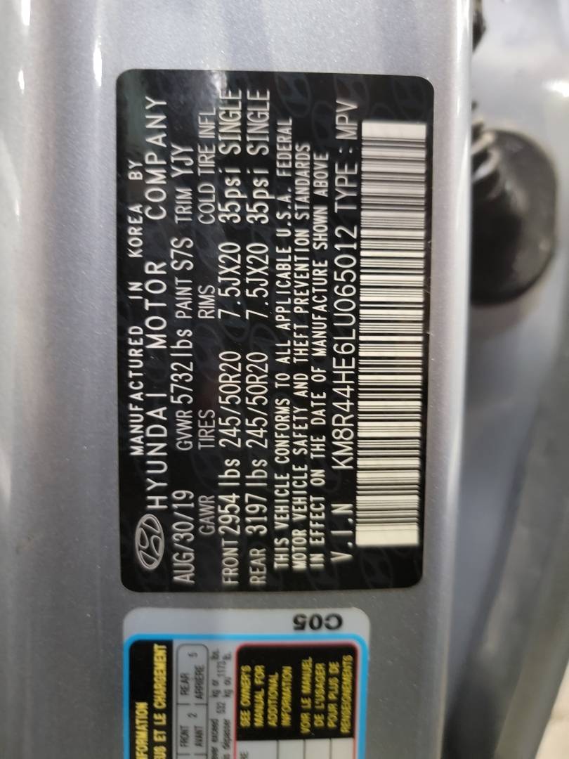 2020 HYUNDAI PALISADE CALLIGRAPHY — 75476 Miles — Lot 065012 - Marhaba Auctions Used Cars - Image 11