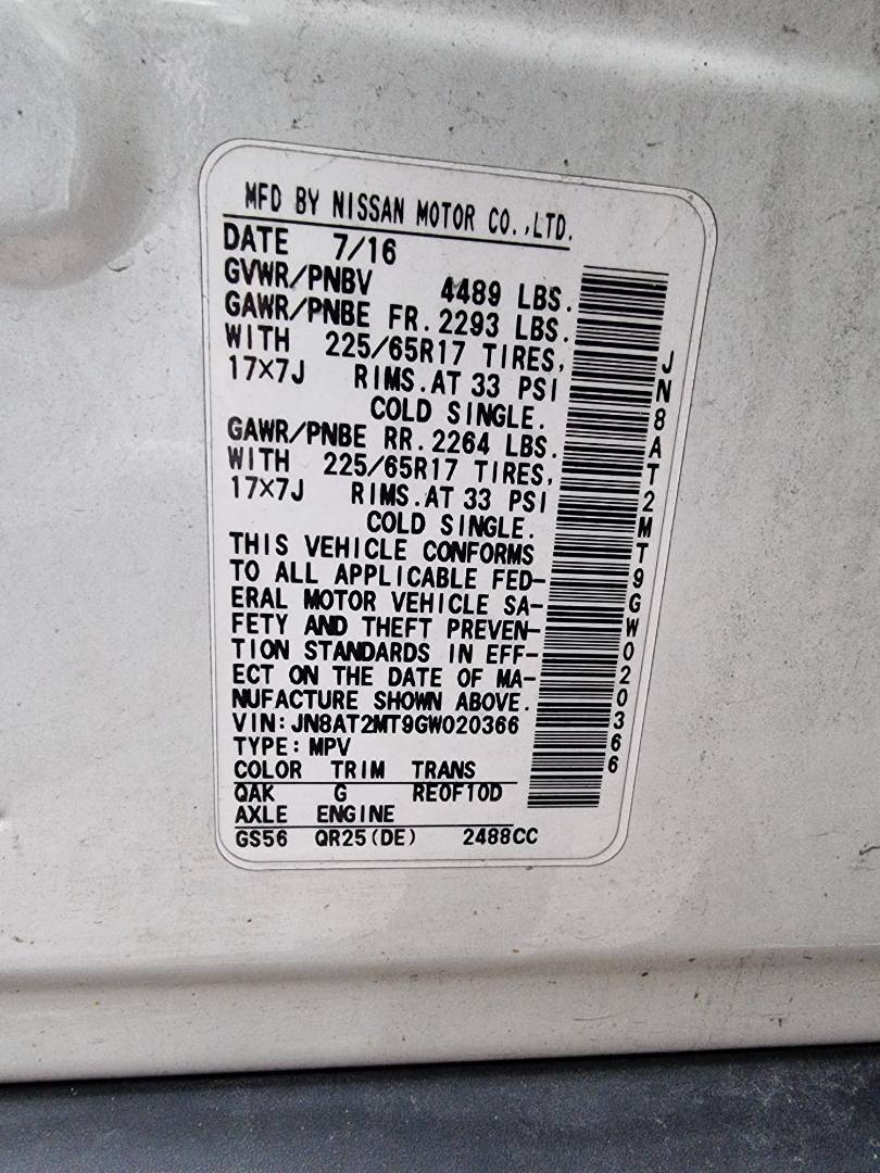 NISSAN ROGUE 2016 - Marhaba Auction Used Cars - Image 8