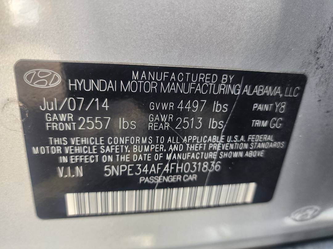 2015 HYUNDAI SONATA — 99461 Miles — Lot 38665087 - Marhaba Auctions Used Cars - Image 5