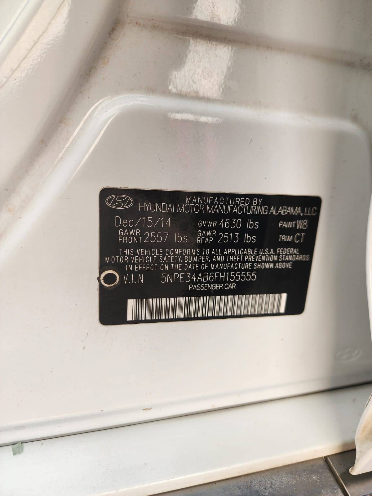 HYUNDAI SONATA SPORT 2015 - Marhaba Auction Used Cars - Image 6