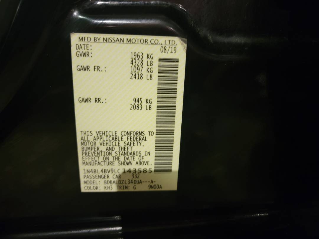 2020 NISSAN ALTIMA — 132259 Miles — Lot C143585 - Marhaba Auctions Used Cars - Image 8