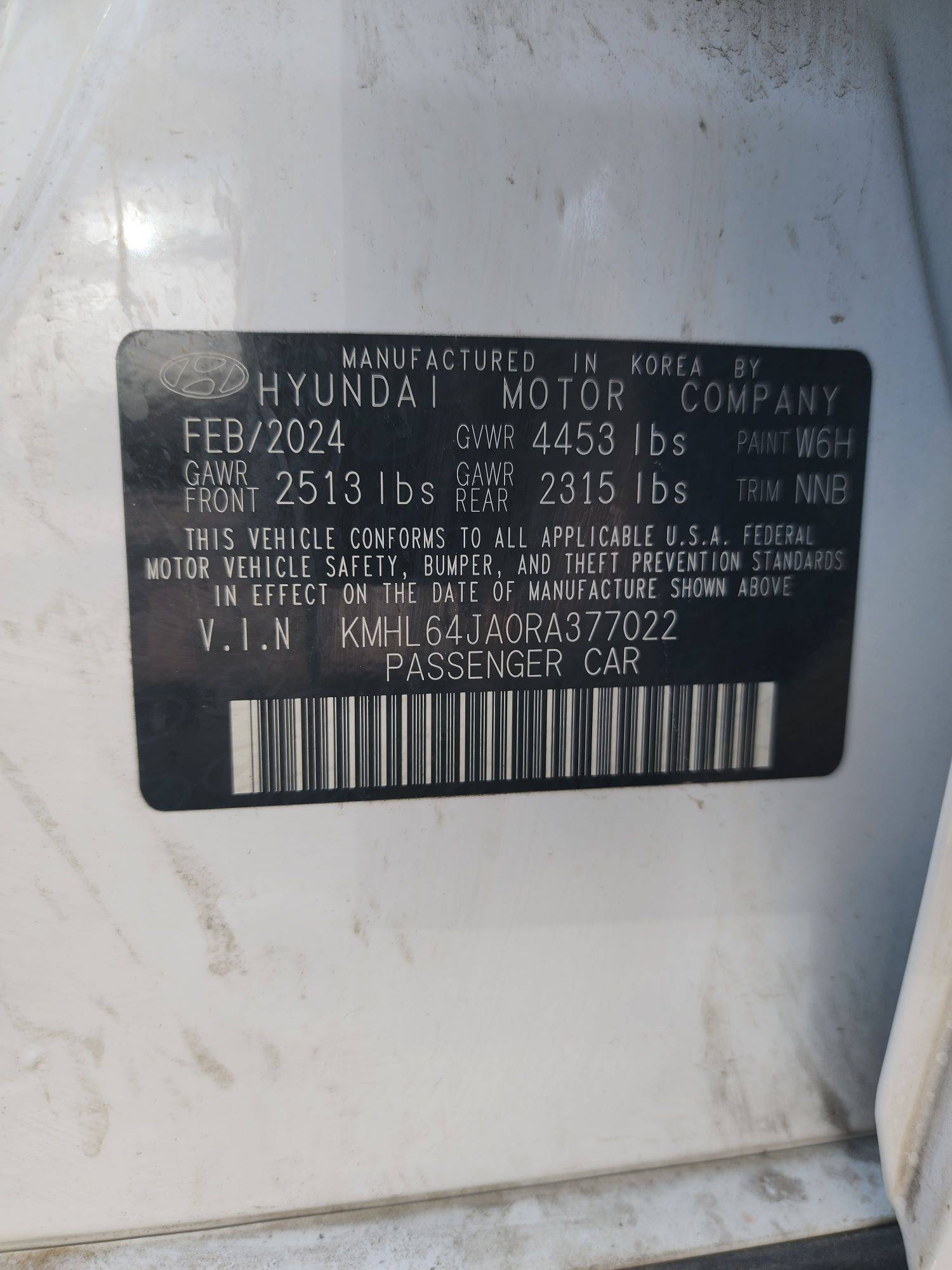 2024 HYUNDAI SONATA — 3260 Miles — Lot 0RA377022 — Souq - Marhaba Auctions Used Cars - Image 9
