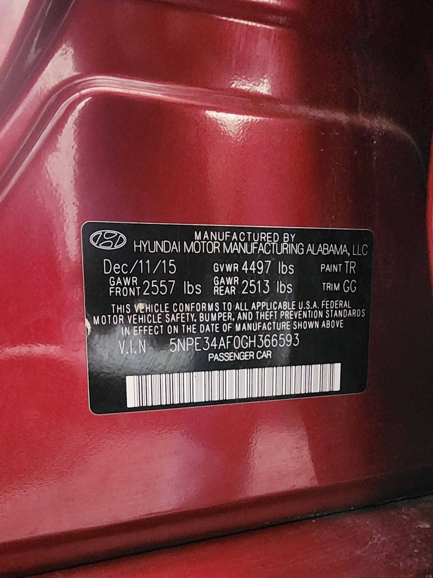 HYUNDAI SONATA 2016 - Marhaba Auction Used Cars - Image 11