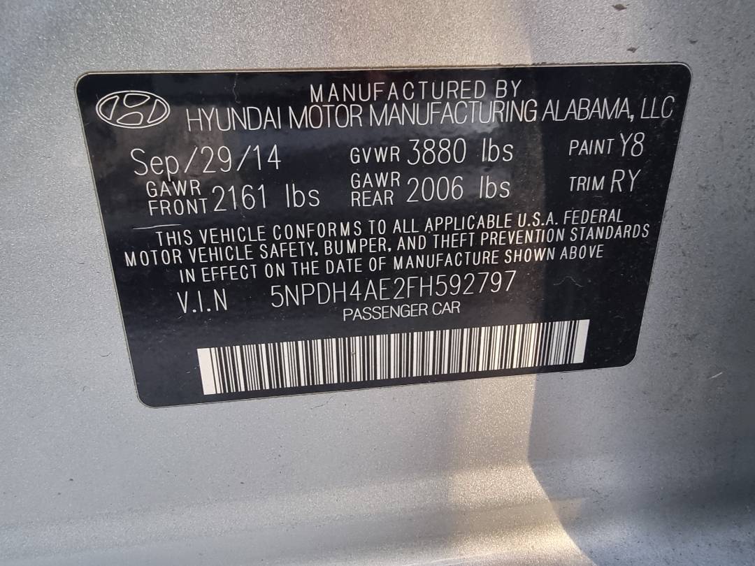 HYUNDAI ELANTRA 2015 - Marhaba Auction Used Cars - Image 9