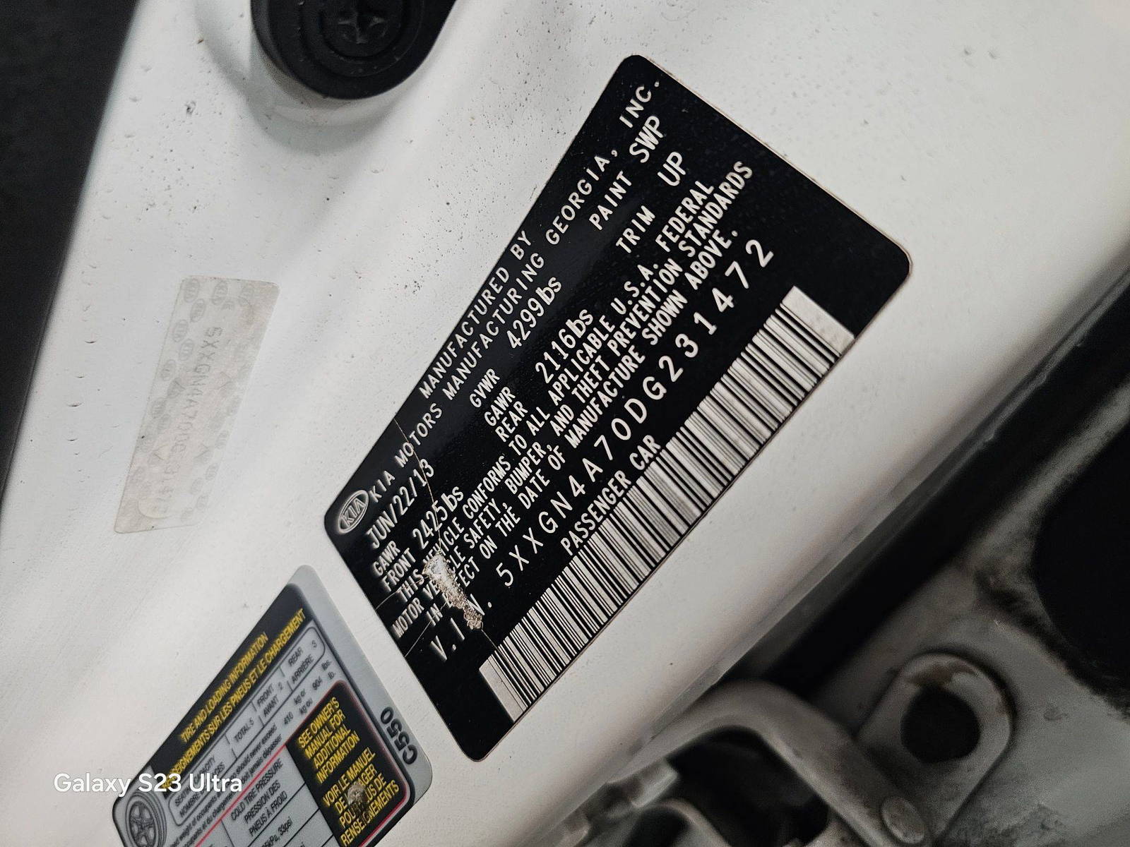 2013 KIA OPTIMA — 151266 Miles — Lot DG231472 — Main - Marhaba Auctions Used Cars - Image 10