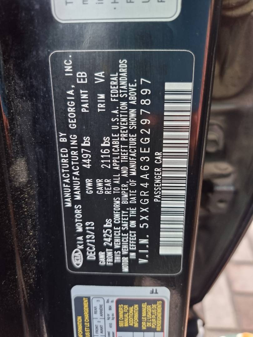 2014 KIA OPTIMA — 231824 Miles — Lot 215487 — Souq - Marhaba Auctions Used Cars - Image 9