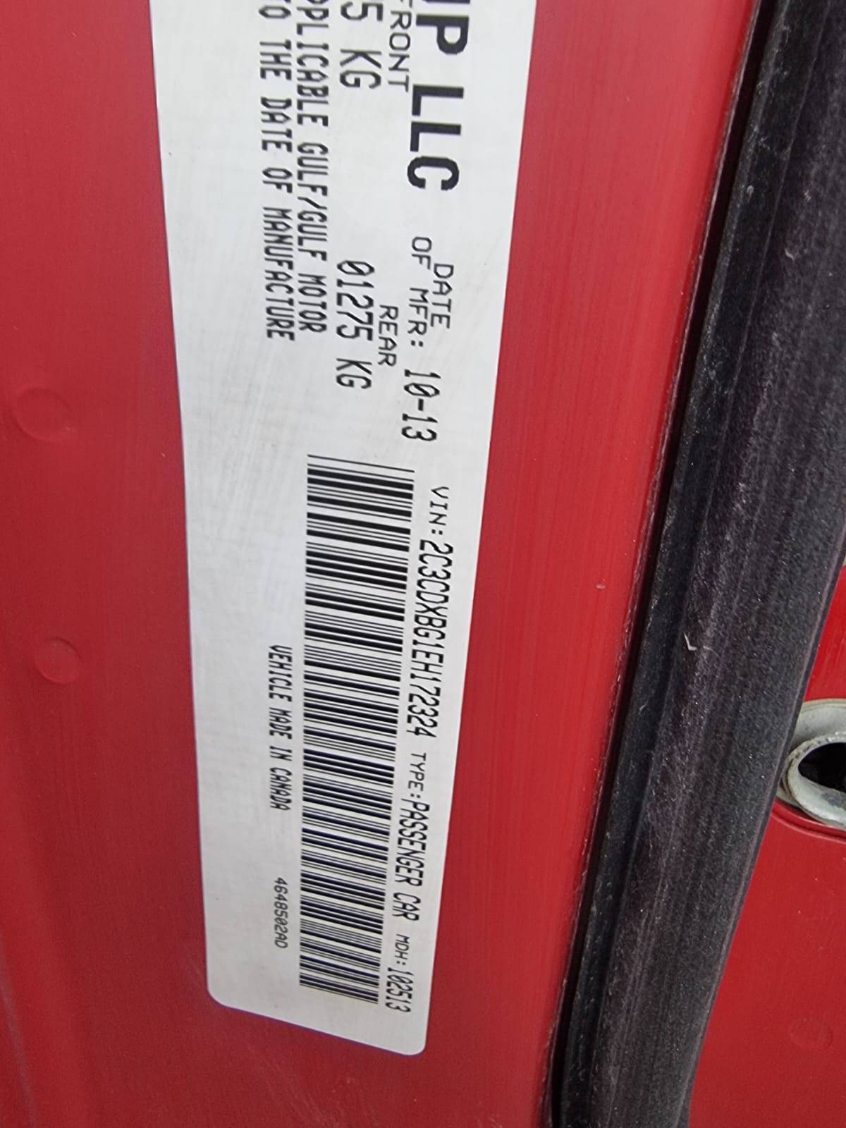 2014 DODGE CHARGER — 184447 KM — Lot H172324 — Ind. 12 - Marhaba Auctions Used Cars - Image 7