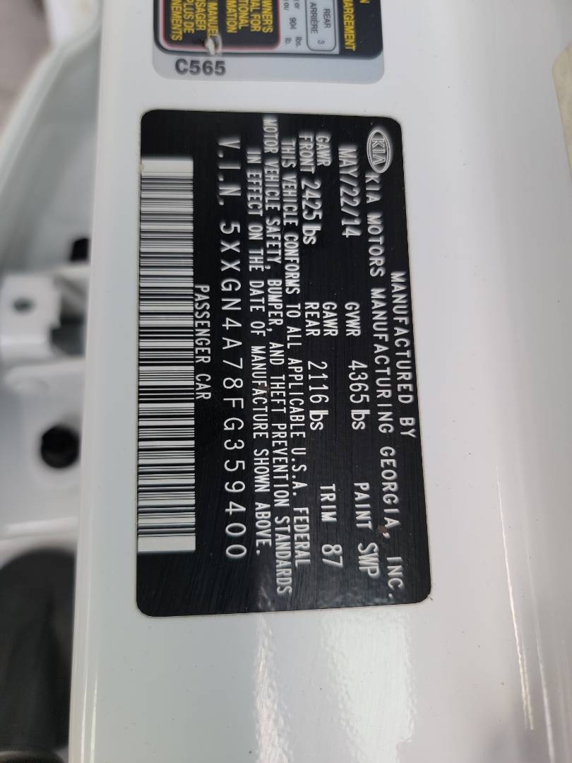 2015 KIA OPTIMA — 127941 Miles — Lot FG359400 — Main - Marhaba Auctions Used Cars - Image 10