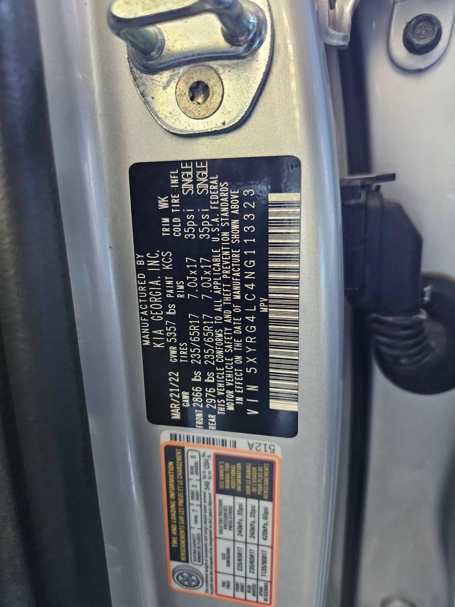 2022 KIA SORENTO — 61016 Miles — Lot NG113323 — Souq - Marhaba Auctions Used Cars - Image 9