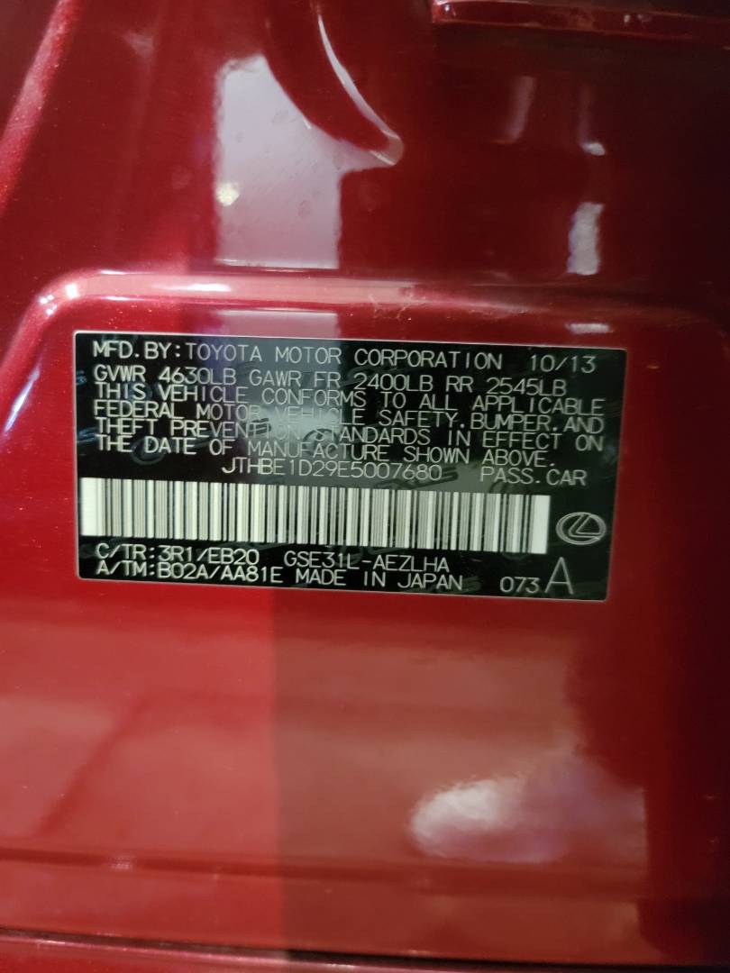 2014 LEXUS IS-350 — 152174 Miles — Lot E5007680 — Main - Marhaba Auctions Used Cars - Image 11