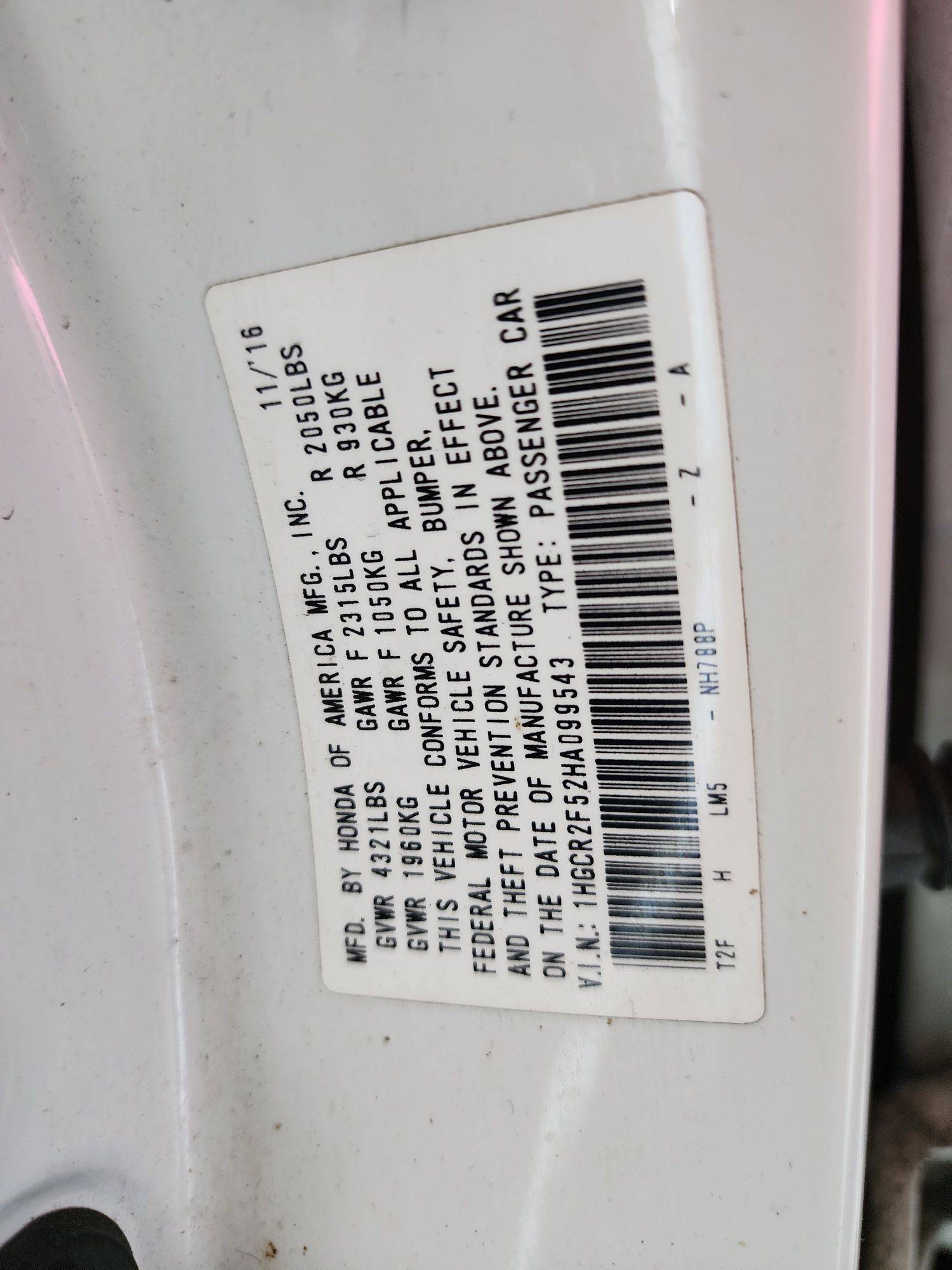 2017 HONDA ACCORD — 164460 Miles — Lot 47770324 — Souq - Marhaba Auctions Used Cars - Image 9