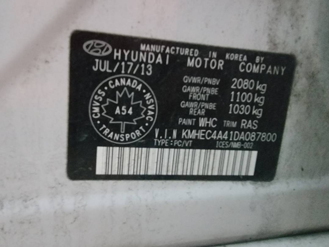 2013 HYUNDAI SONATA — 202174 KM — Lot 087800 — Souq - Marhaba Auctions Used Cars - Image 8