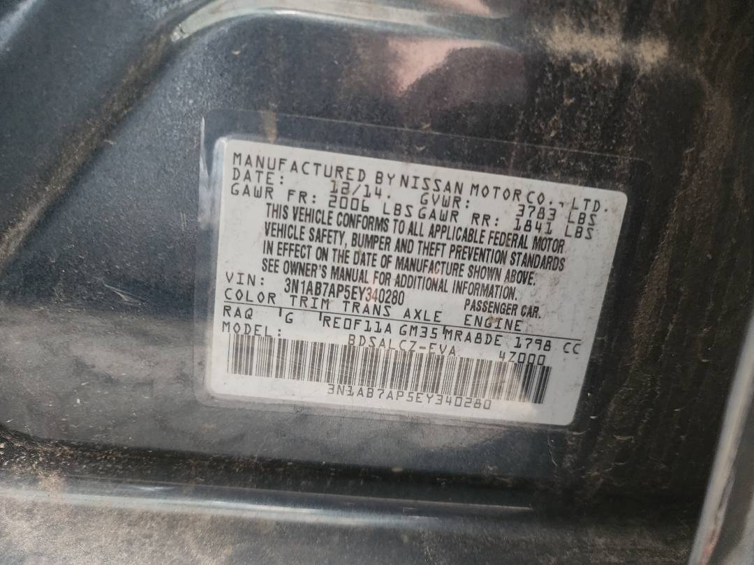2014 NISSAN SENTRA — 121028 Miles — Lot EY340280 - Marhaba Auctions Used Cars - Image 5