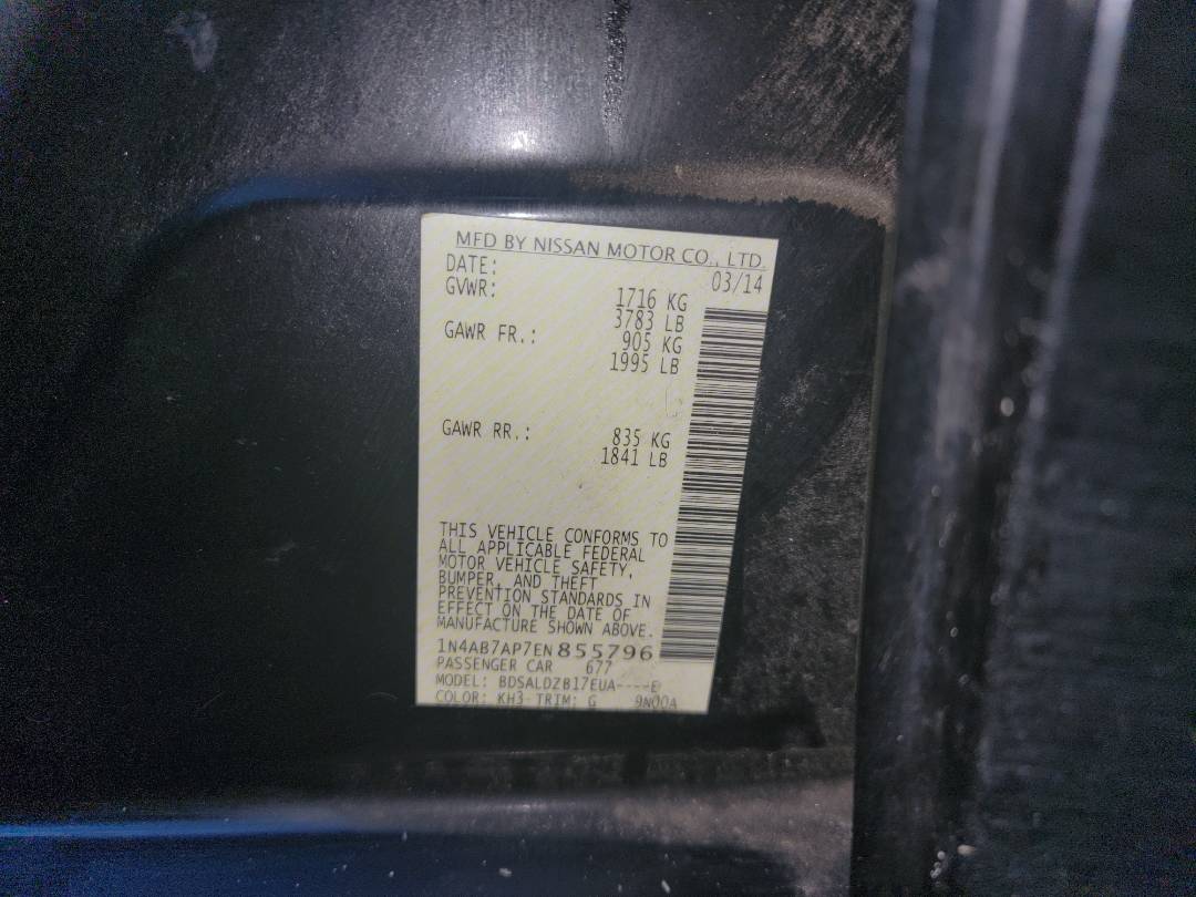 2014 NISSAN SENTRA — 122623 Miles — Lot 78403793 - Marhaba Auctions Used Cars - Image 9