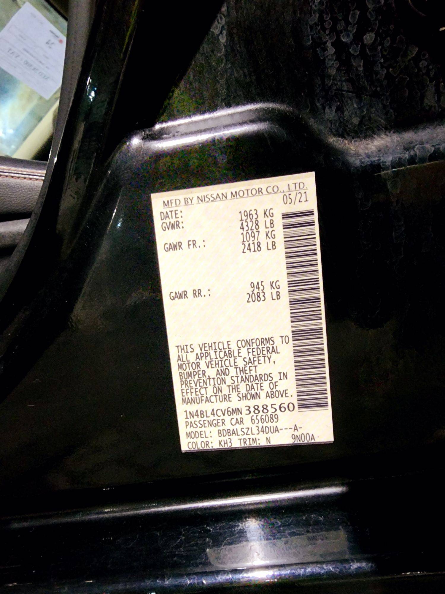 2021 NISSAN ALTIMA — 42176 Miles — Lot N388560 — Main - Marhaba Auctions Used Cars - Image 9
