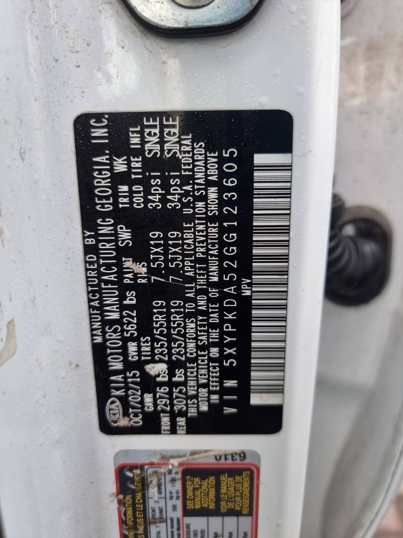 KIA SORENTO 2016 - Marhaba Auction Used Cars - Image 9