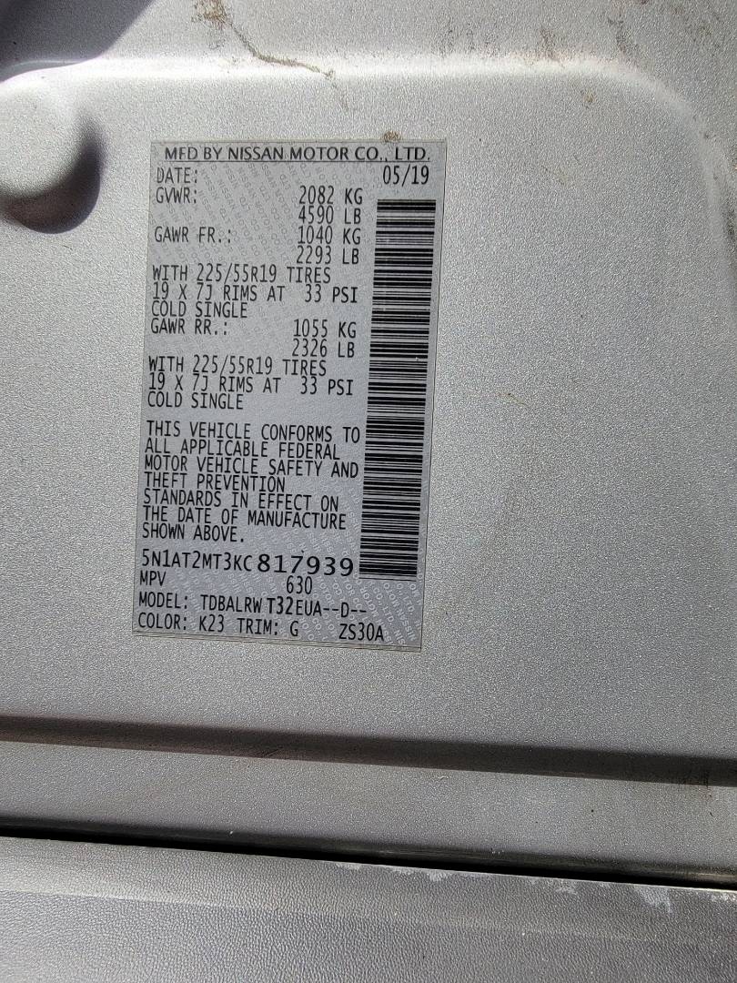 2019 NISSAN ROGUE — 87248 Miles — Lot KC817939 — Main - Marhaba Auctions Used Cars - Image 10