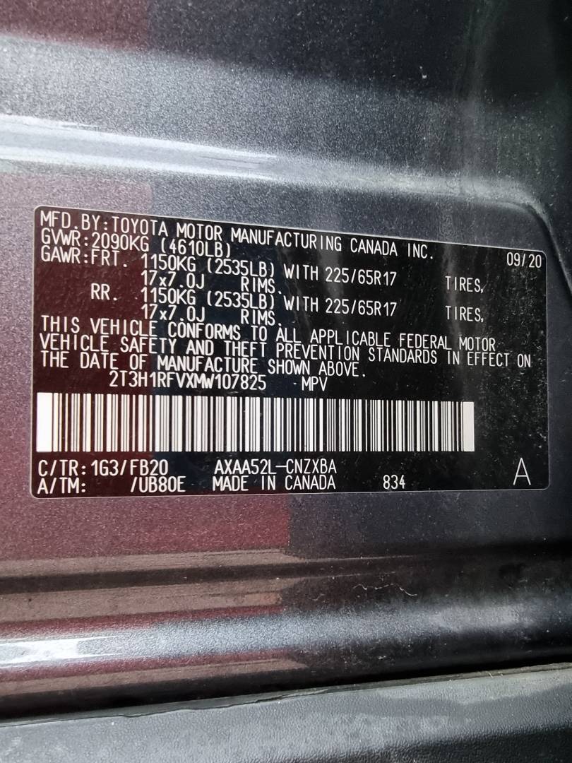 2021 TOYOTA RAV4 — 90572 Miles — Lot 1254187 — Souq - Marhaba Auctions Used Cars - Image 9