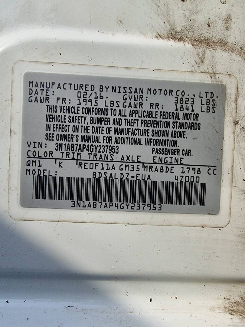2016 NISSAN SENTRA — 134611 Miles — Lot 328355 — Main - Marhaba Auctions Used Cars - Image 9