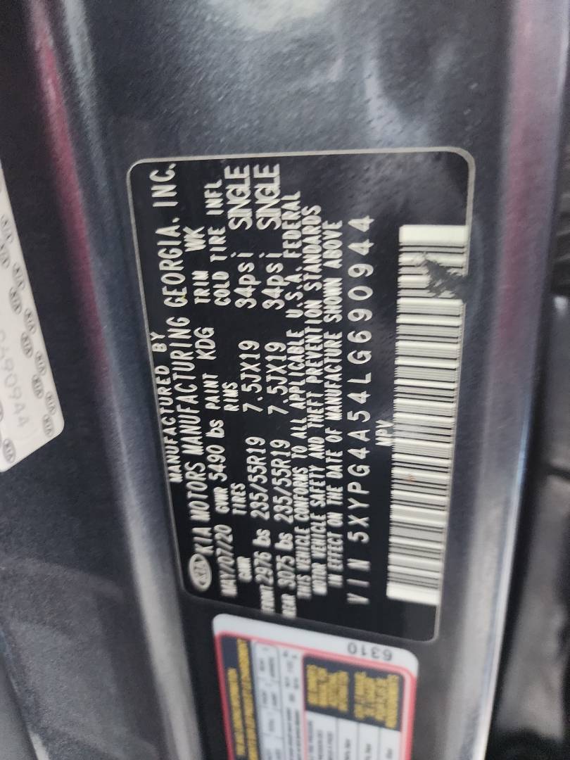 2020 KIA SORENTO — 62573 Miles — Lot LG690944 - Marhaba Auctions Used Cars - Image 4