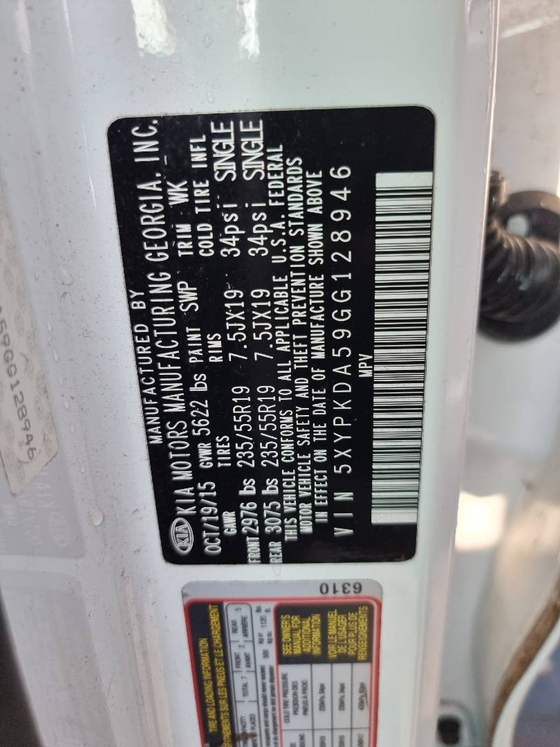 KIA SORENTO 2016 - Marhaba Auction Used Cars - Image 6