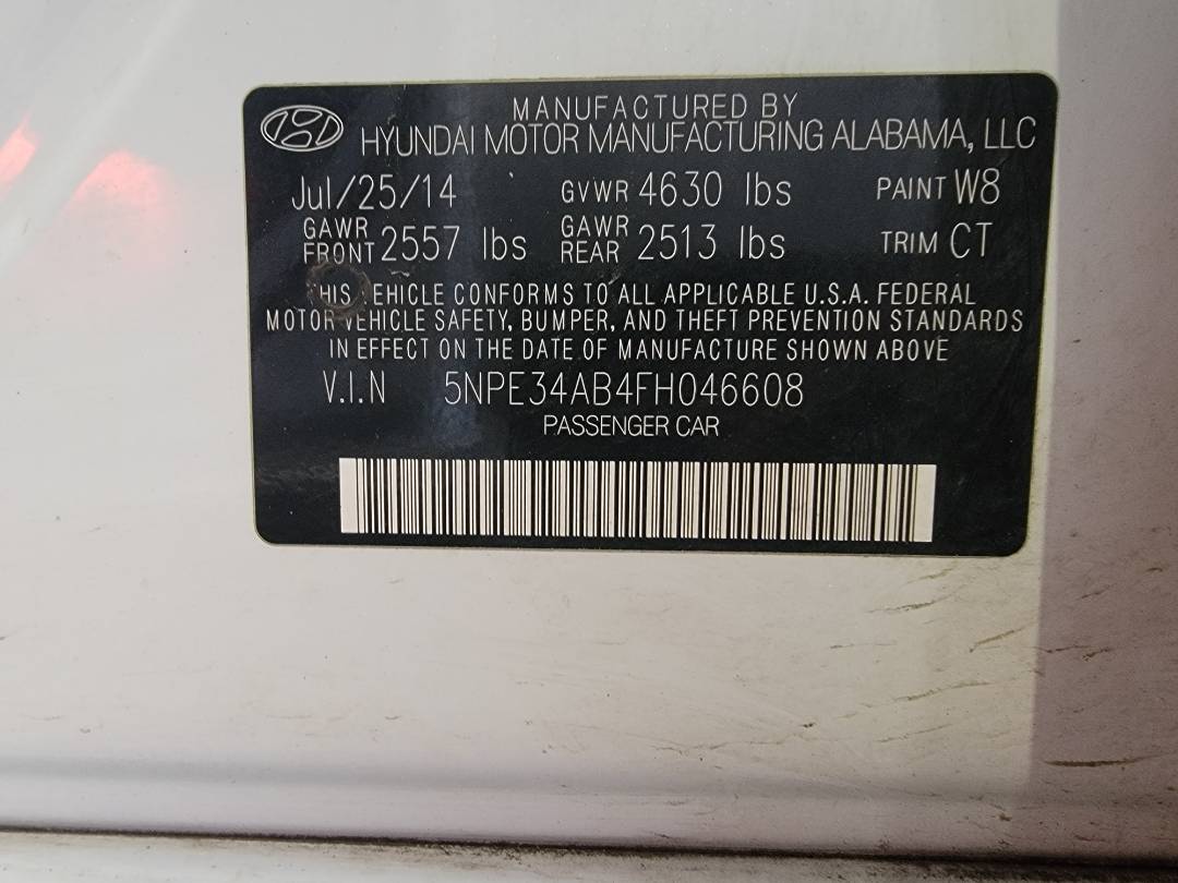 2015 HYUNDAI SONATA — 173979 Miles — Lot FH046608 — Main - Marhaba Auctions Used Cars - Image 10