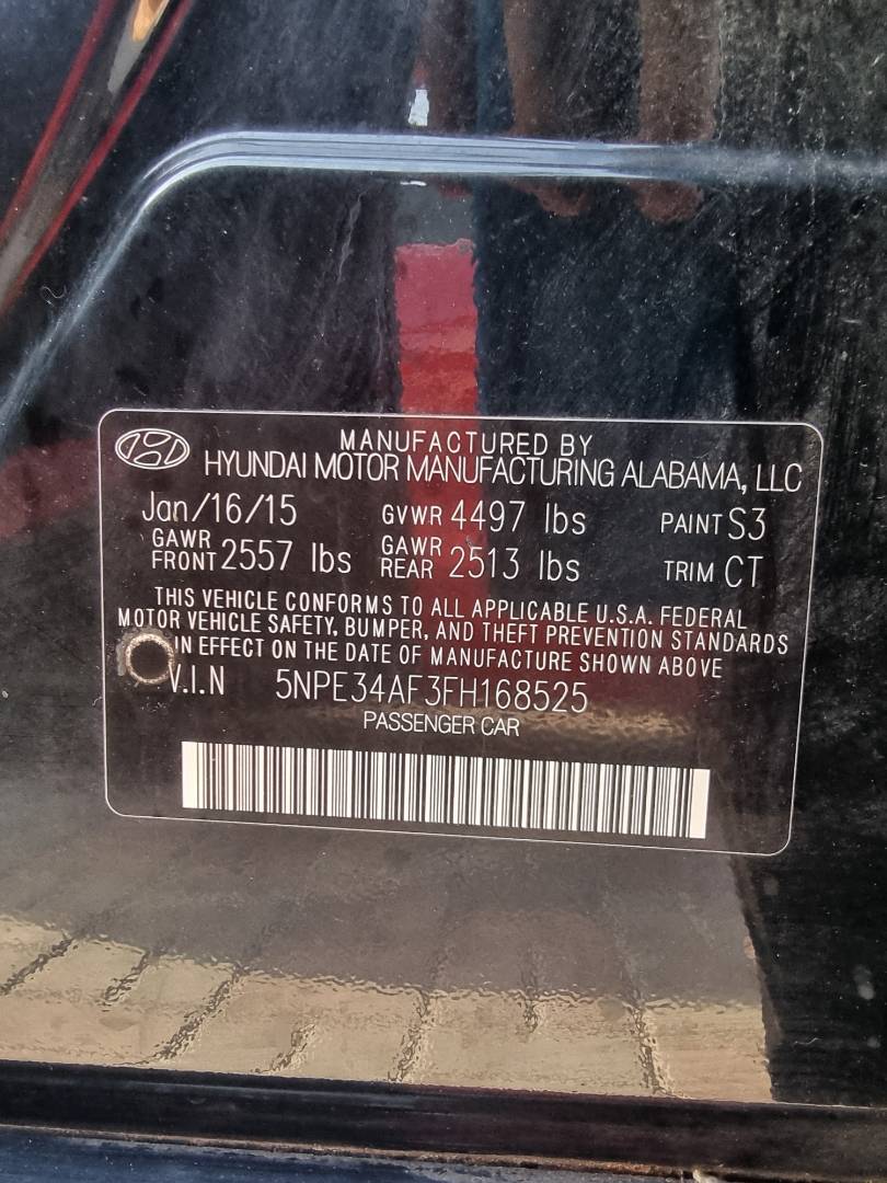 2015 HYUNDAI SONATA — 101273 Miles — Lot 0125487 — Ind. 12 - Marhaba Auctions Used Cars - Image 10